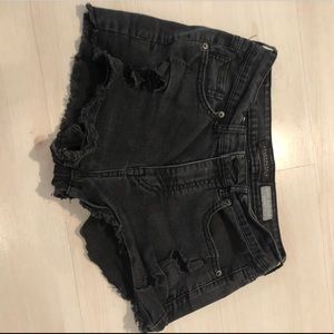 Black shortie shorts
